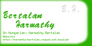 bertalan harmathy business card